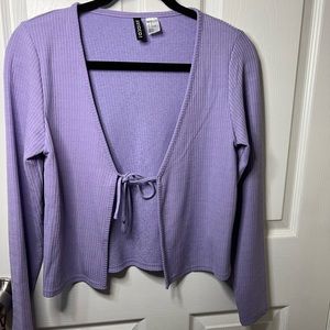 Tie-front long sleeve top / cardigan